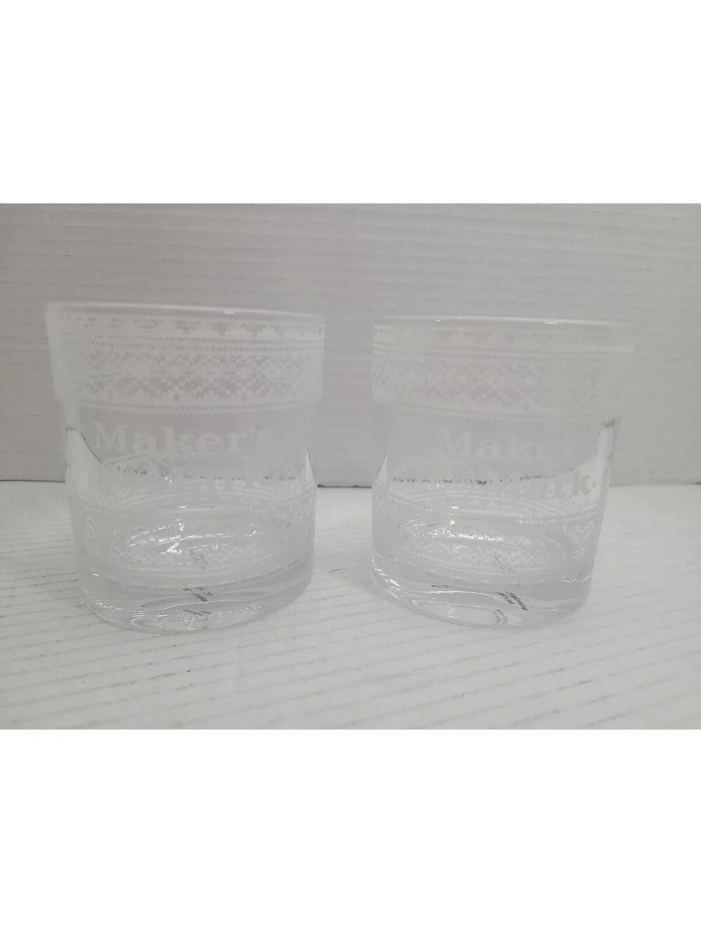 Makers Mark Set of 2 Limited Edition Holiday Sweater Bourbon Rocks Glasses